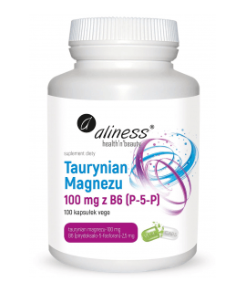 ALINESS  Magnesium Taurate 100mg with B6 100 caps.