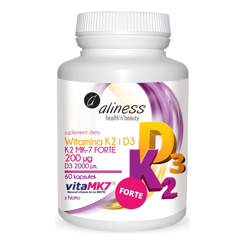 Vitamin K2 FORTE MK-7 with Natto + D3 200mcg