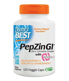 DOCTOR'S BEST PepZinGI (Zinc L-Carnosine Complex) 120 caps.
