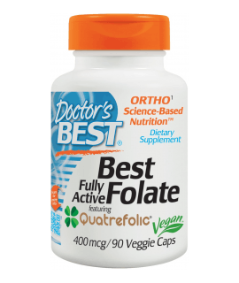 DOCTOR'S BEST Fully Active Folate 400mcg 90 caps.