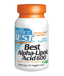 DOCTOR'S BEST Alpha Lipoic Acid 600mg 60 caps.