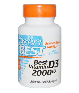 DOCTOR'S BEST Vitamin D-3 2000 IU 180 softgels