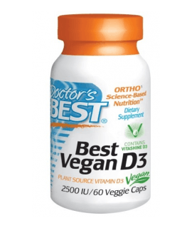 DOCTOR'S BEST Vegan D3 2500IU 60 caps.