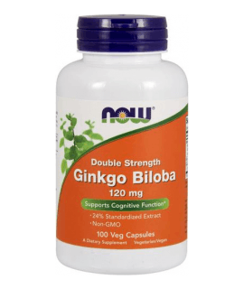 NOW FOODS Ginkgo Biloba Double Strength 120mg 100 caps.