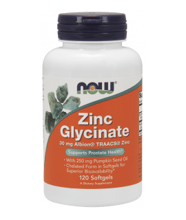 NOW FOODS Zinc Glycinate 30mg 120 softgels