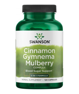 SWANSON Cinnamon Gymnema Mulberry Complex 120 caps.